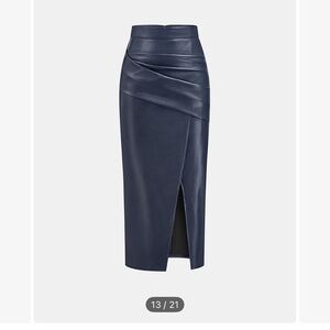 Commense Dark Blue Pencil Skirt